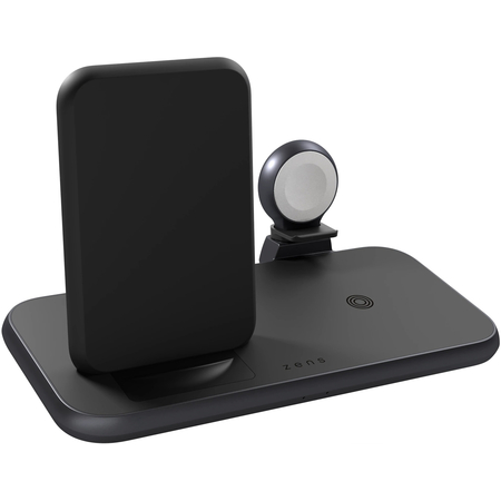 Беспроводное зарядное устройство ZENS Aluminium 4 in 1 Stand Wireless Charger Black, изображение 2