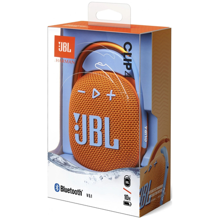 Портативная колонка JBL Clip 4 Orange (JBLCLIP4ORG), Цвет: Orange / Оранжевый, изображение 10