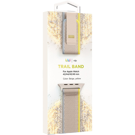 Ремешок нейлоновый VLP Trail Band для Apple Watch 42/44/45/49mm бежевый-желтый, Цвет: Beige / Бежевый, изображение 3