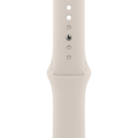 Apple Watch Series 9, 41 мм, корпус из алюминия цвета «сияющая звезда», спортивный ремешок цвета «сияющая звезда», размер S/M, Экран: 41, Цвет: Starlight / Сияющая звезда, изображение 3