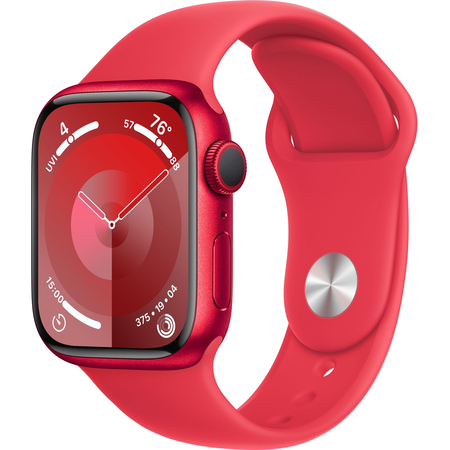 Apple Watch Series 9, 41 мм, корпус из алюминия цвета (PRODUCT)RED, спортивный ремешок цвета (PRODUCT)RED, Экран: 41, Цвет: Red / Красный