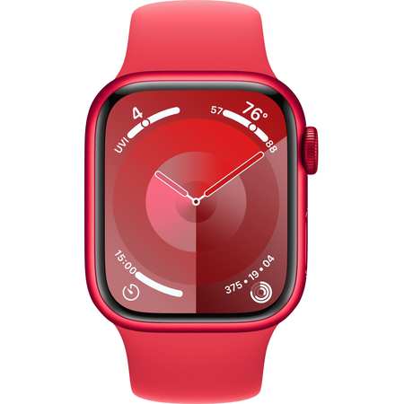 Apple Watch Series 9, 41 мм, корпус из алюминия цвета (PRODUCT)RED, спортивный ремешок цвета (PRODUCT)RED, Экран: 41, Цвет: Red / Красный, изображение 2