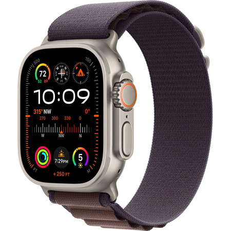 Apple Watch Ultra 2 GPS + Cellular, 49 мм, корпус из титана, ремешок Alpine цвета индиго, Экран: 49, Цвет: Violet / Фиолетовый