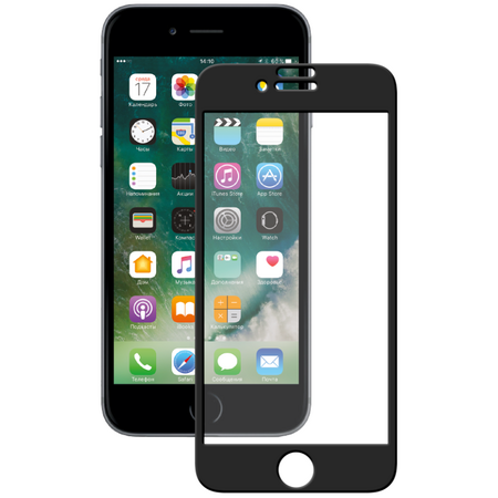 Защитное стекло Приватное 2.5D для iPhone 7/8 MOCOll Black Diamond черное