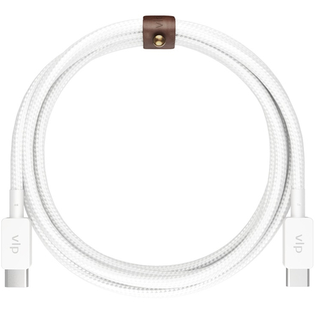 Кабель VLP Nylon Cable USB C - USB C 1.2м белый, Цвет: White / Белый