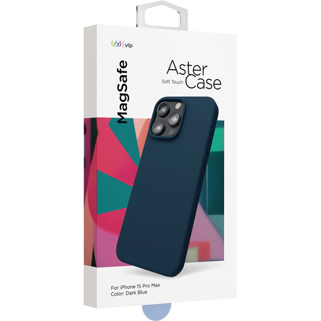 Чехол VLP Aster Case с MagSafe для iPhone 15 Pro Max темно-синий, Цвет: Blue / Синий темный, изображение 3