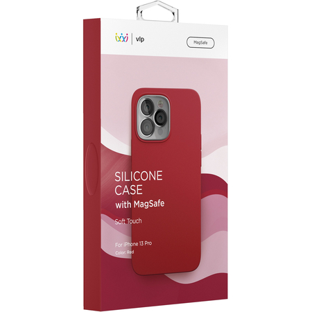 Чехол для iPhone 13 Pro VLP Silicone case with MagSafe Red, Цвет: Red / Красный, изображение 5