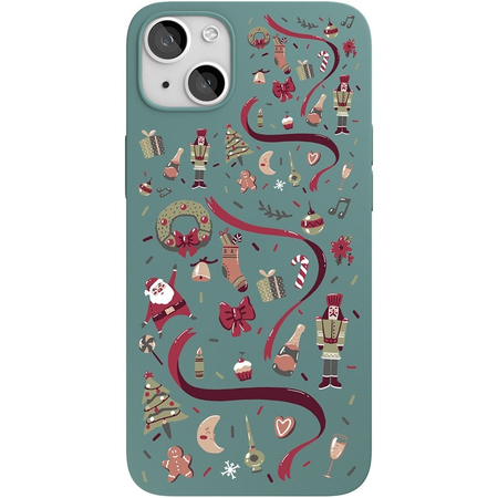 Чехол для iPhone 13 защитный VLP Art Collection Dark Green