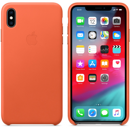Чехол Apple для iPhone XS Max Leather Case Sunset (оригинал), Цвет: Orange / Оранжевый, изображение 2