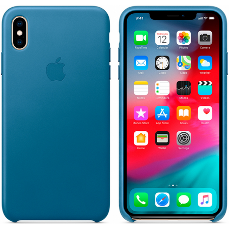 Чехол Apple для iPhone XS Max Leather Case Cape Cod Blue (оригинал), Цвет: Blue / Синий, изображение 2