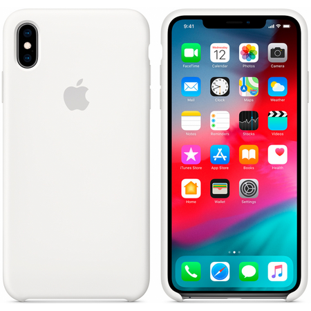 Чехол Apple для iPhone XS Max Silicone Case White (оригинал), изображение 2