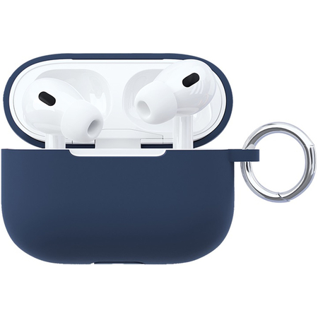 Чехол VLP Soft Touch с кольцом для AirPods Pro 2 темно-синий, Цвет: Blue / Синий темный