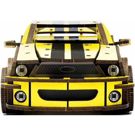 Конструктор деревянный UniModels Stallion GT Желтый, изображение 5