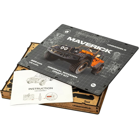Конструктор деревянный UniModels Maverick Оранжевый, изображение 5