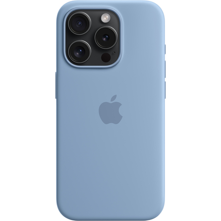 Чехол для iPhone 15 Pro Silicone Case Winter Blue, Цвет: Blue / Голубой, изображение 4