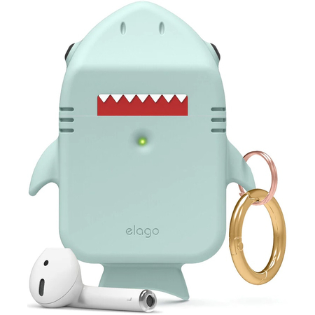 Чехол Elago для AirPods Gen 1 & 2 Unique Shark Hang case Mint