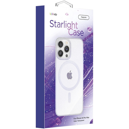 Чехол VLP Crystal case with MagSafe Starlight для iPhone 14 Pro Max Clear, изображение 2