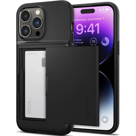 Чехол Spigen Slim Armor CS для iPhone 14 Pro Black, изображение 8