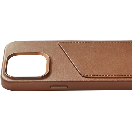 Чехол для iPhone 15 Pro Mujjo Full Leather Wallet Case Tan, Цвет: Brown / Коричневый, изображение 6