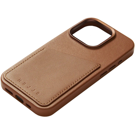 Чехол для iPhone 15 Pro Mujjo Full Leather Wallet Case Tan, Цвет: Brown / Коричневый, изображение 7