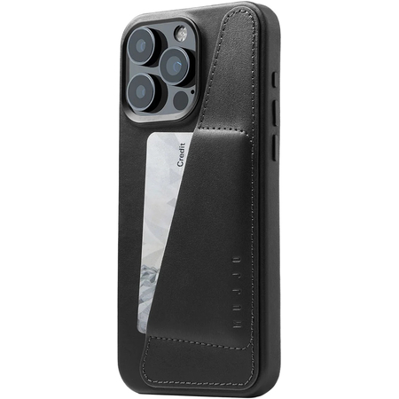 Чехол для iPhone 15 Pro Max Mujjo Full Leather Wallet Case Black, Цвет: Black / Черный, изображение 4