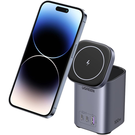 Зарядная станция UGREEN CD342 100W 2in1 GaN Charging Station, изображение 2