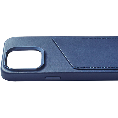 Чехол для iPhone 15 Pro Mujjo Full Leather Wallet Case Monaco Blue, Цвет: Blue / Синий, изображение 6