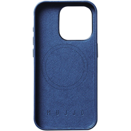 Чехол для iPhone 15 Pro Mujjo Full Leather Wallet Case Monaco Blue, Цвет: Blue / Синий, изображение 2