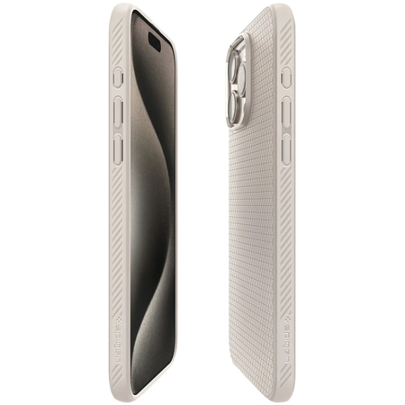 Защитный чехол Spigen Liquid Air iPhone 15 Pro Max Natural Titanium (ACS07212), изображение 7