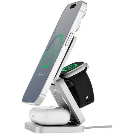 Беспроводное зарядное устройство uBear Balance 3in1 Magnetic wireless charger серебро, Цвет: Silver / Серебристый, изображение 7