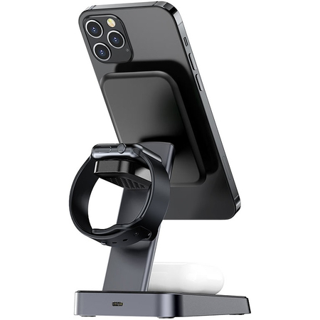 Беспроводное зарядное устройство ACEFAST E3 3in1 Black, изображение 3