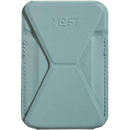 Картхолдер для телефона Moft SNAP-ON Premium с усиленными магнитами + магнитное кольцо экокожа Movas Шалфей, изображение 2