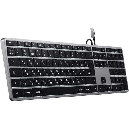 Клавиатура Satechi Slim W3 USB-C Wired Keyboard-RU Серый космос., изображение 3