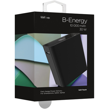 Внешний аккумулятор VLP B-Energy 10000mAh 30W Black, Цвет: Black / Черный, изображение 2