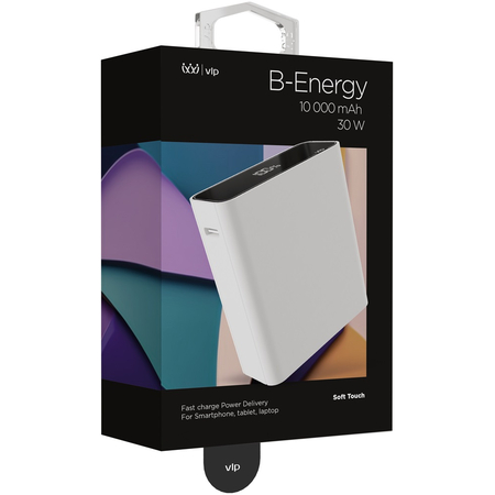 Внешний аккумулятор VLP B-Energy 10000mAh 30W White, Цвет: White / Белый, изображение 5