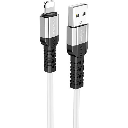 Кабель Lightning Borofone BX64 Silicone White