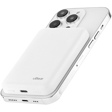 Внешний аккумулятор uBear Flow Magnetic 5000mAh White, Цвет: White / Белый, изображение 4