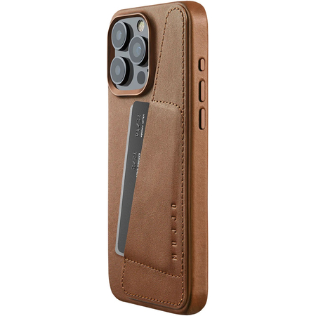 Чехол для iPhone 15 Pro Max  Mujjo Full Leather Case Tan, Цвет: Brown / Коричневый, изображение 4