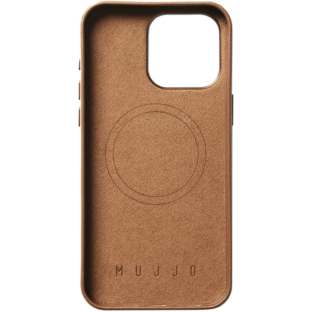 Чехол для iPhone 15 Pro Max  Mujjo Full Leather Case Tan, Цвет: Brown / Коричневый, изображение 2