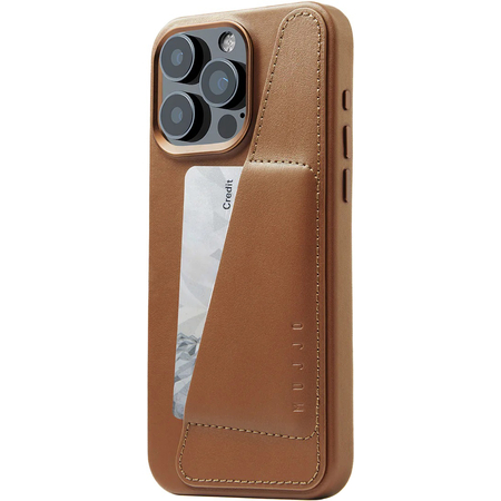 Чехол для iPhone 15 Pro Max  Mujjo Full Leather Case Tan, Цвет: Brown / Коричневый, изображение 5