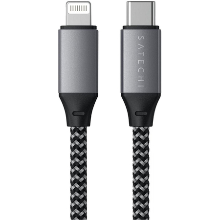 Кабель Satechi USB-C to Lightning MFI Cable 25см. Серый космос