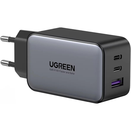 Сетевое зарядное устройство UGREEN CD244 Nexode 65W USB-A+2*USB-C GaN Tech Fast Charger серый