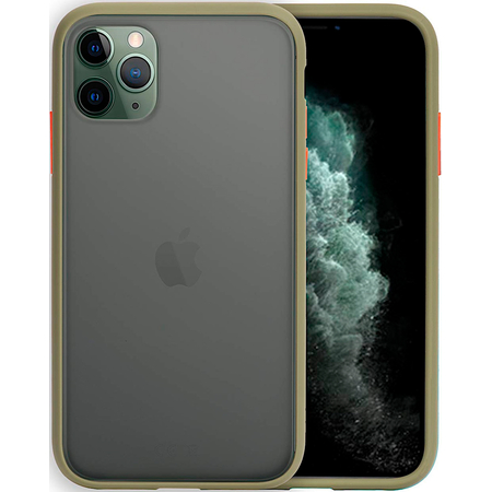 Чехол для iPhone 11 Pro Brosco Зелено-Оранжевый, изображение 3