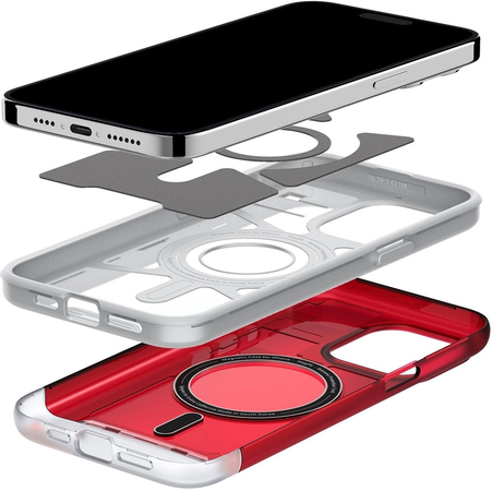 Чехол для iPhone 15 Pro Spigen Classic C1 MagSafe, ruby, Цвет: Red / Красный, изображение 11