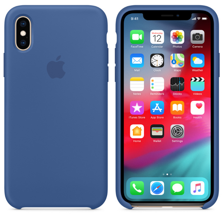 Чехол Apple для iPhone XS Max Silicone Case Delft Blue (оригинал), Цвет: Blue / Синий, изображение 2