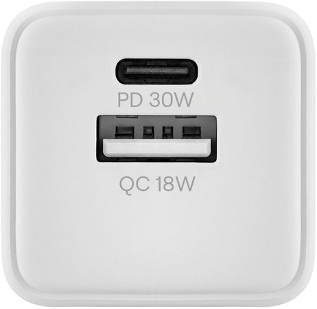 Сетевое зарядное устройство uBear Bridge 30W, 2 ports (USB-A, USB-C) Белый, изображение 5