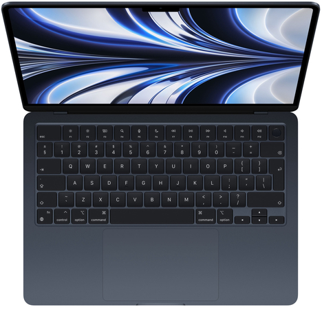 MacBook Air 13 (M2 2022 8C CPU 8C GPU) 8GB 256GB SSD Midnight, Цвет: Midnight / Тёмная ночь, Жесткий диск SSD: 256 Гб, Оперативная память: 8 Гб, изображение 2