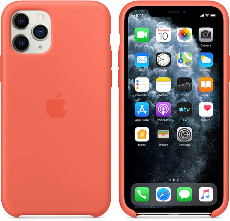 Чехол Apple для iPhone 11 Pro Silicone Case Clementine (оригинал), изображение 6