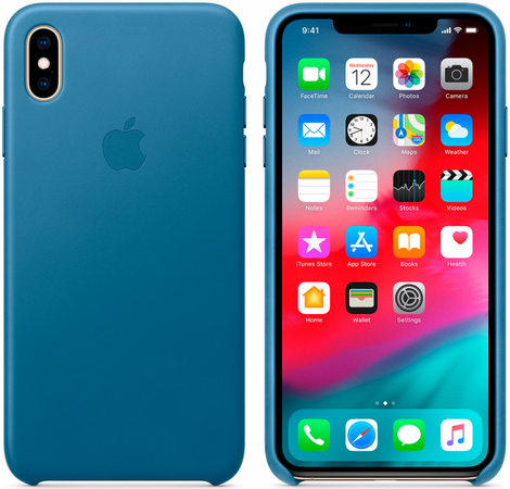Чехол Apple для iPhone XS Max Leather Case Cape Cod Blue (оригинал), Цвет: Blue / Синий, изображение 2