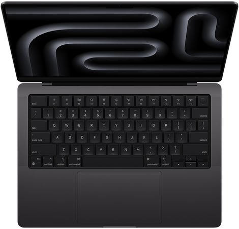 Apple MacBook Pro 14 MRX53 Space Black (M3 Max 14-Core, GPU 30-Core, 36GB, 1TB), Цвет: Space Black / Космический черный, Жесткий диск SSD: 1 Тб, Оперативная память: 36 Гб, изображение 2